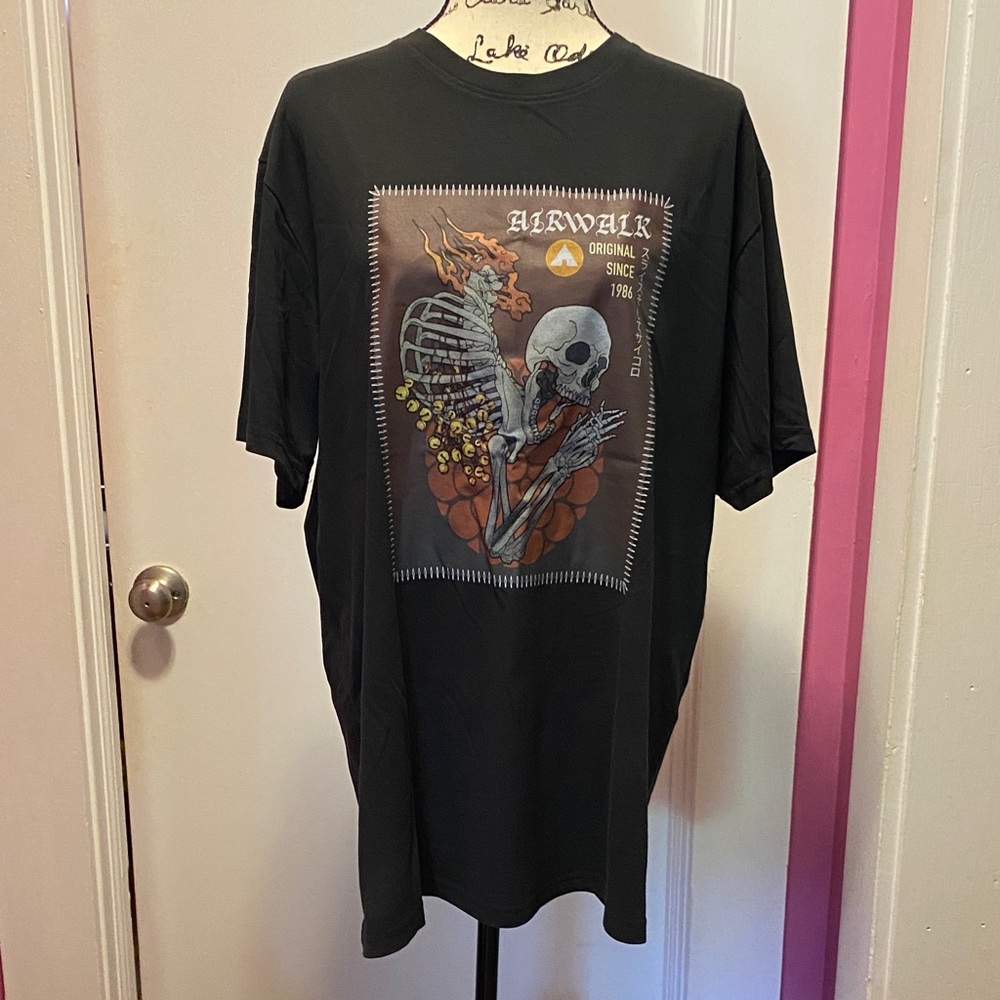 Airwalk Black Skeleton Graphic Tee